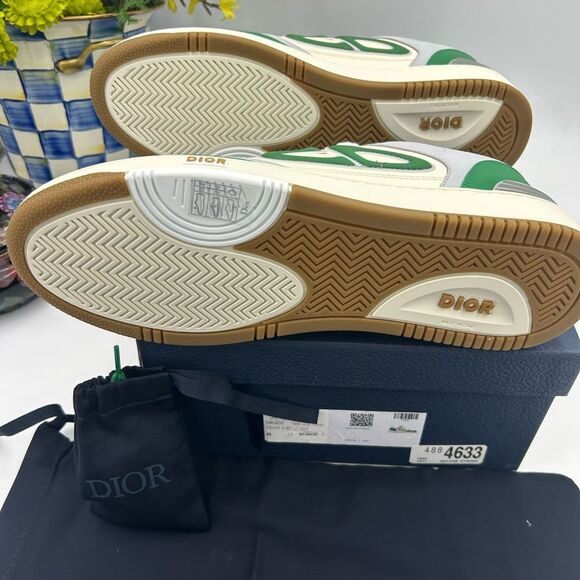 Men's Dior B 57 dribble low top leather sneakers size 44 made in Italy - Picture 13 of 15